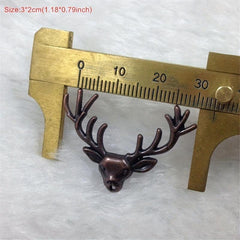 Deer Head Brooch Retro Shirt Collar Pin Christmas Decoration