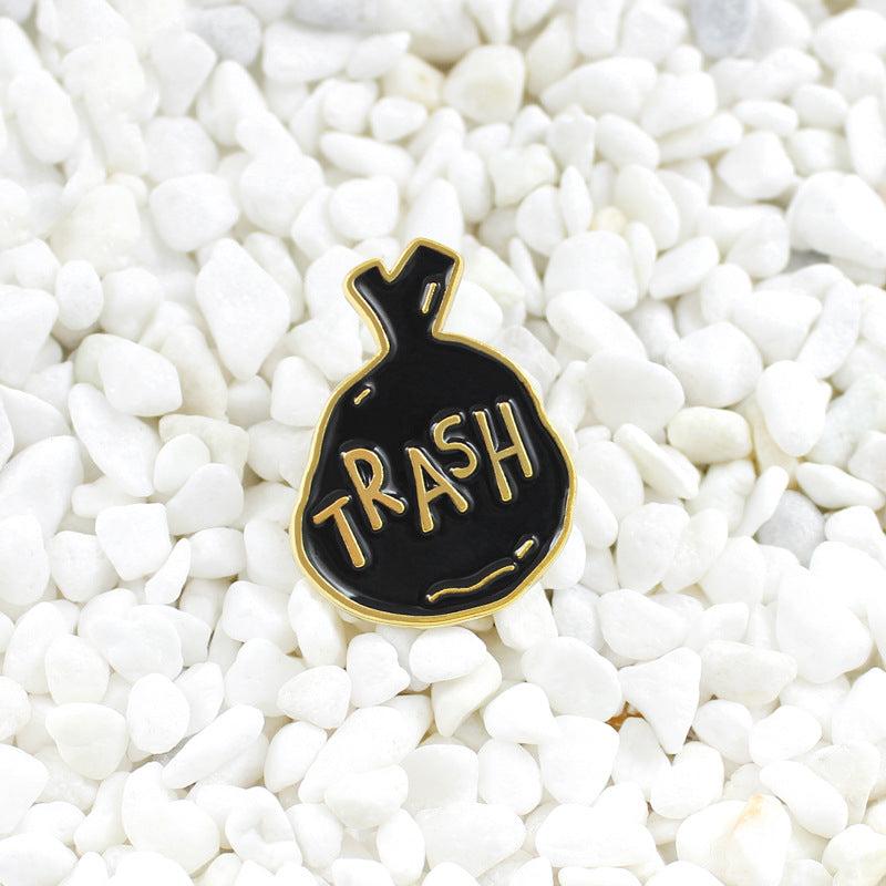 Creative Garbage Bag Brooch Pin Jewelry Accessories for Men Women