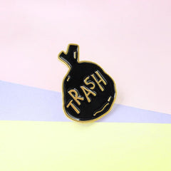 Creative Garbage Bag Brooch Pin Jewelry Accessories for Men Women