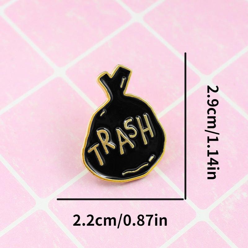 Creative Garbage Bag Brooch Pin Jewelry Accessories for Men Women