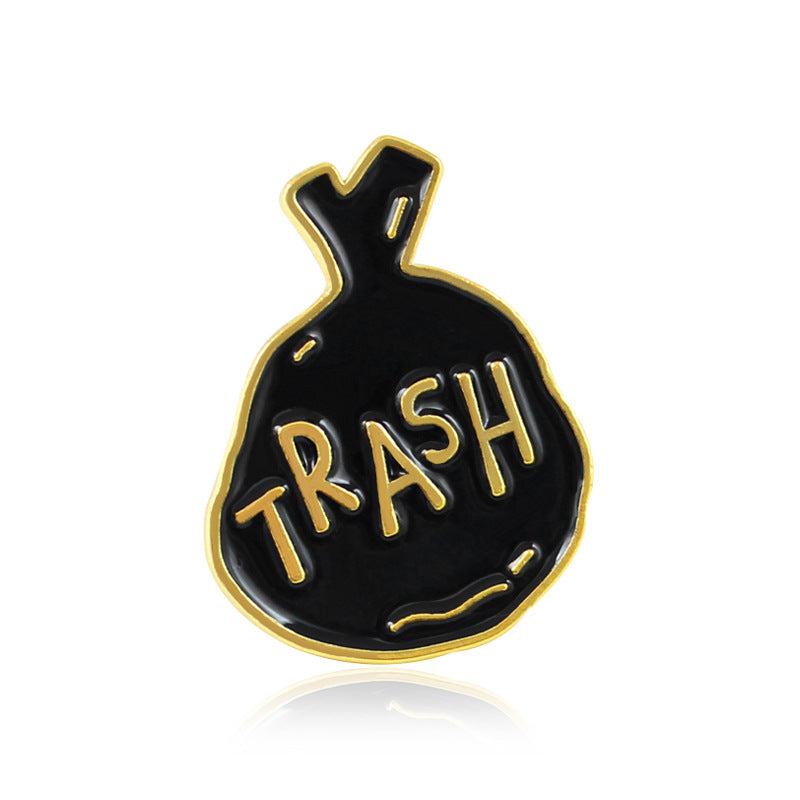 Creative Garbage Bag Brooch Pin Jewelry Accessories for Men Women