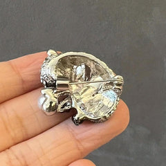 Panda Rhinestone Crystal Brooch Costume Clothes Pin Jewelry Gift