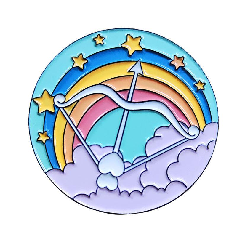 Aluminum Rainbow Dolphin Brooch