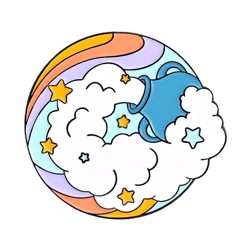 Aluminum Rainbow Dolphin Brooch