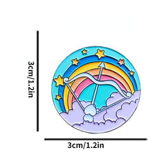 Aluminum Rainbow Dolphin Brooch