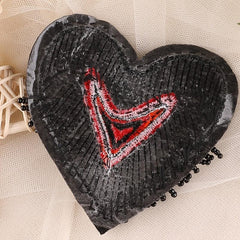 1pc Heart Beaded Embroidery Patches for DIY Clothes Accessories