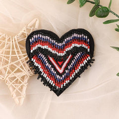 1pc Heart Beaded Embroidery Patches for DIY Clothes Accessories