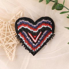 1pc Heart Beaded Embroidery Patches for DIY Clothes Accessories