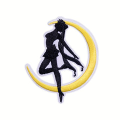 5pcs Girl Embroidered Patches For Men DIY Crafts Projects