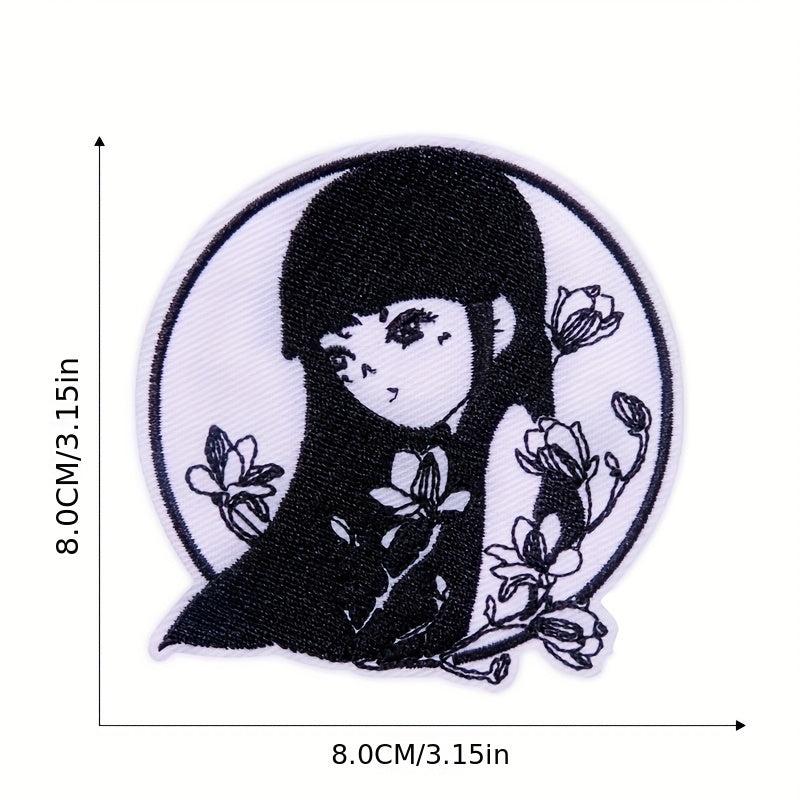 5pcs Girl Embroidered Patches For Men DIY Crafts Projects