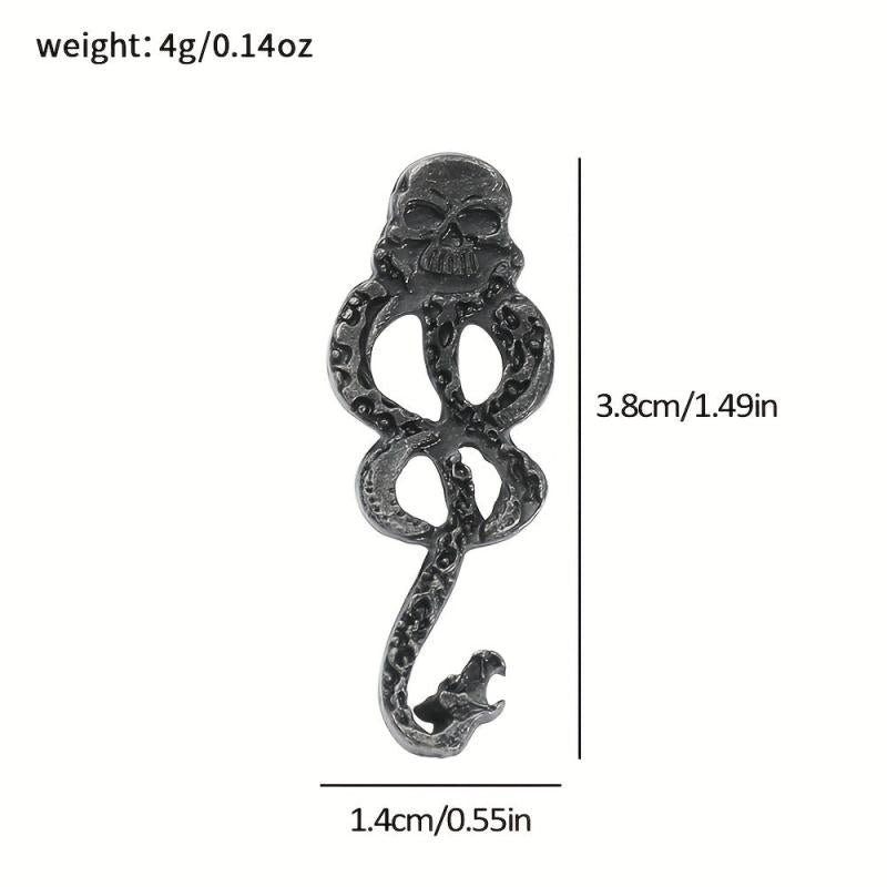 Vintage Snake Brooch Gothic Punk Jewelry