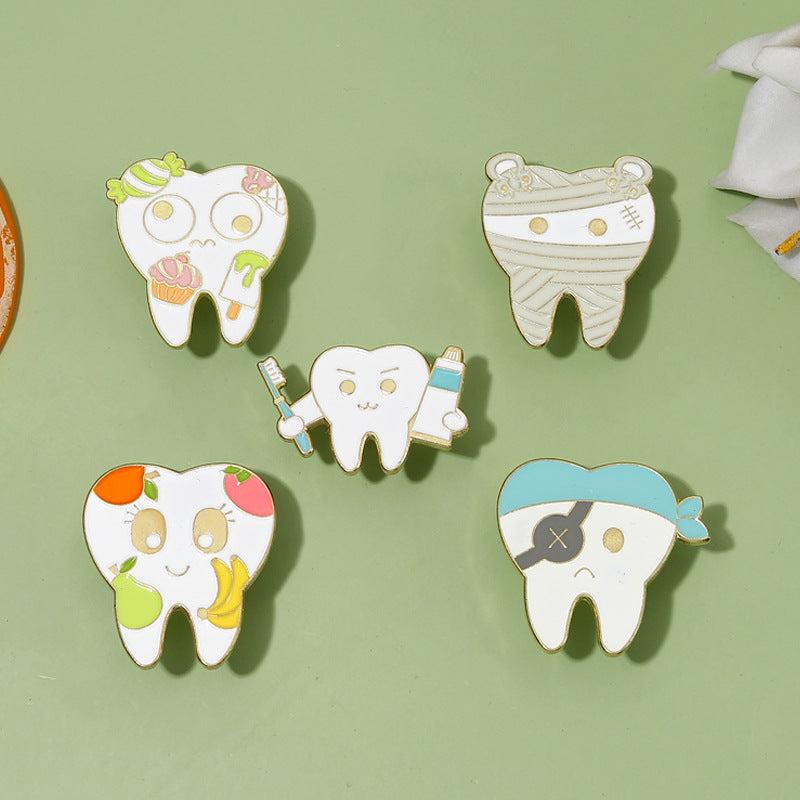 Love Teeth Funny Brooch For Men Pins