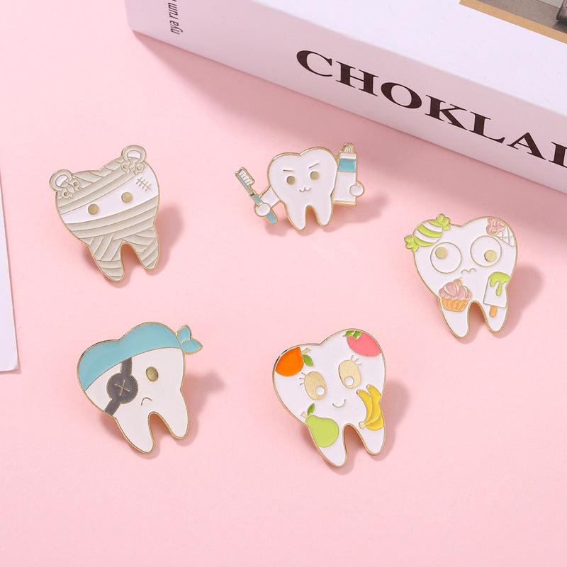 Love Teeth Funny Brooch For Men Pins