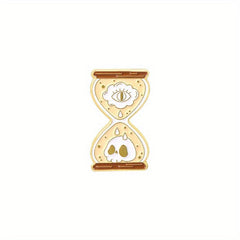 Hourglass Shape Paint Metal Badge Lapel Pin