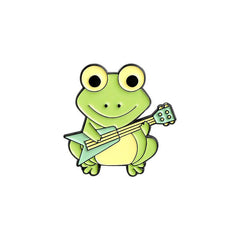 Cartoon Frog Brooch Playing Guitar Frog Brooch