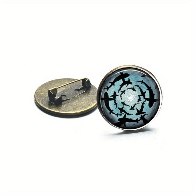 Men's Shark Pattern Brooch Pins