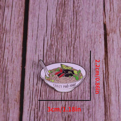 Men's Creative Noodle Enthusiast Brooches