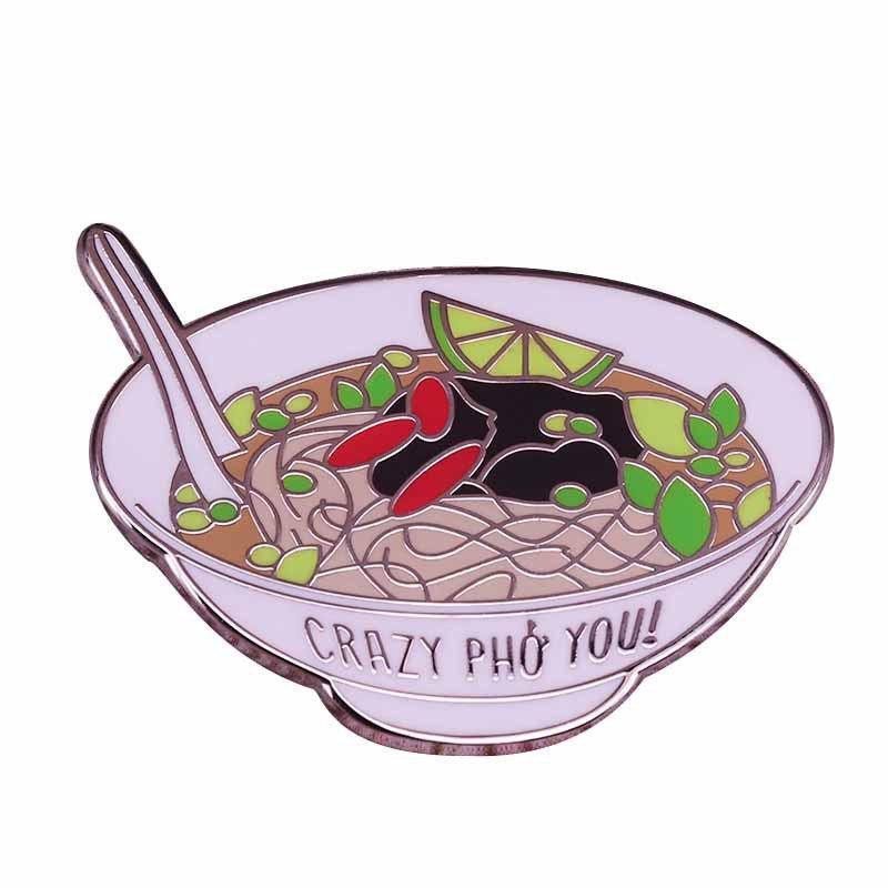 Men's Creative Noodle Enthusiast Brooches