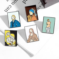 Cartoon Characters Brooch Buttons Aluminum Alloy Pins For Men