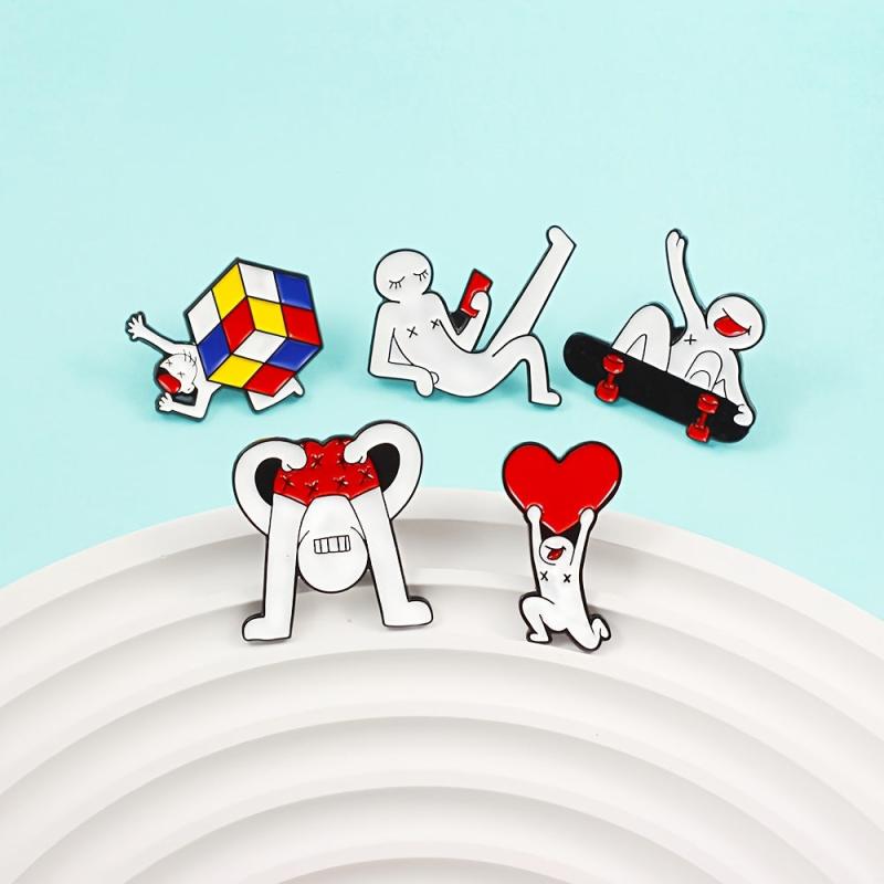 Happy Little Man Brooch - Adorable Pin for Men