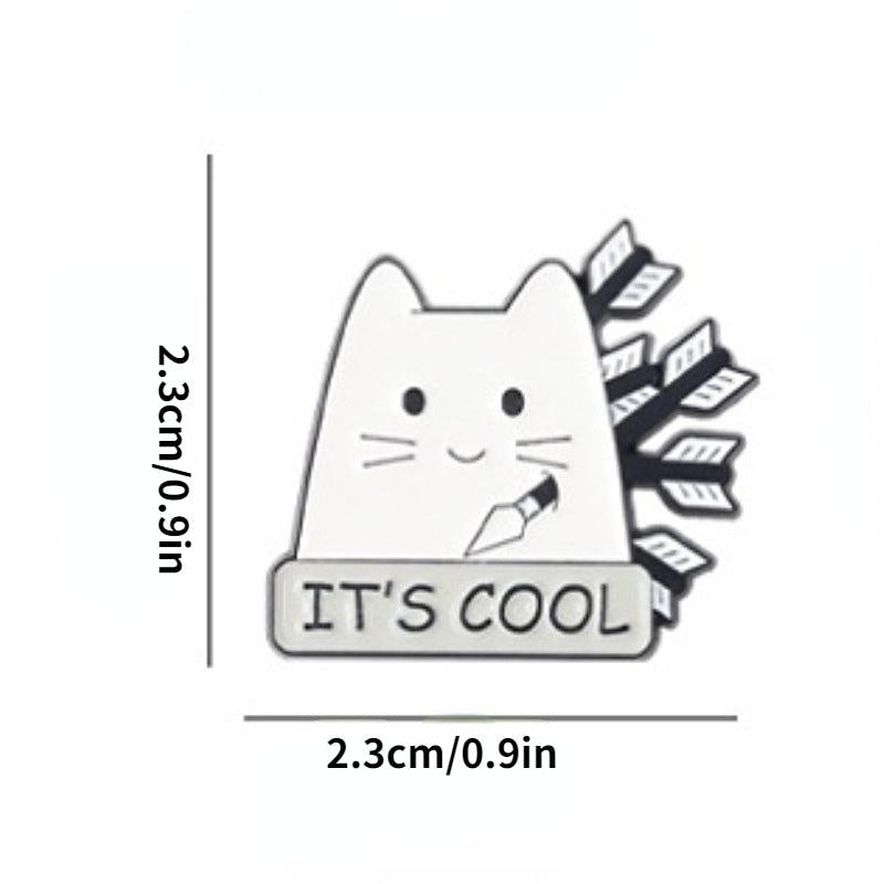 Sarcastic Cats Enamel Lapel Pins Funny Brooch