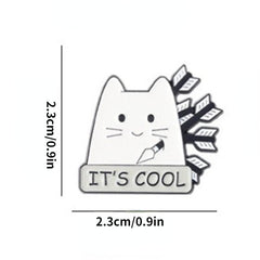Sarcastic Cats Enamel Lapel Pins Funny Brooch