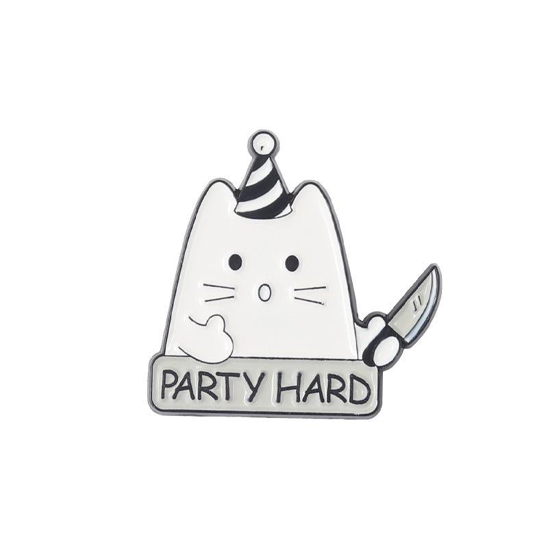 Sarcastic Cats Enamel Lapel Pins Funny Brooch