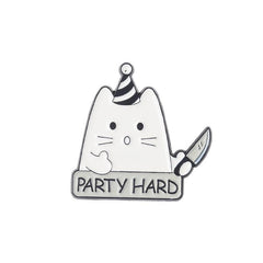 Sarcastic Cats Enamel Lapel Pins Funny Brooch