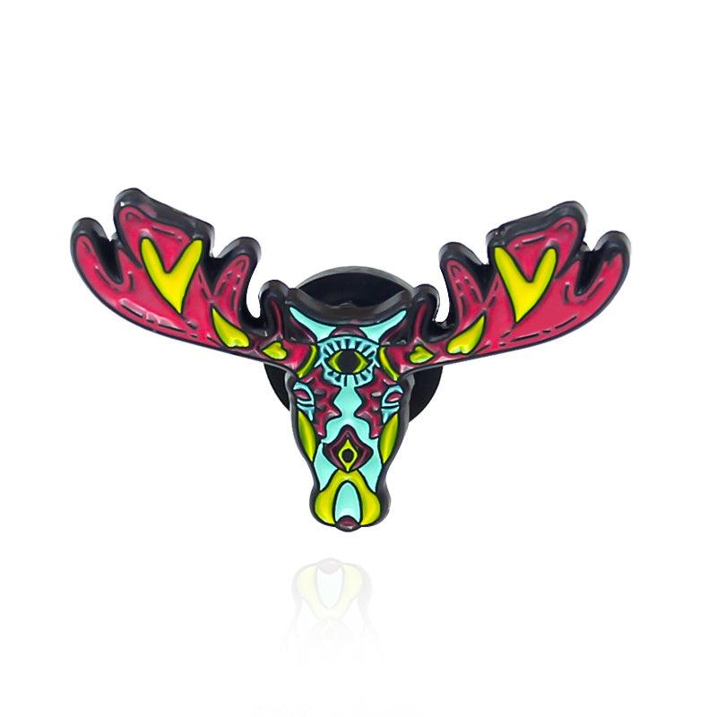 Reindeer Jellyfish Moon Brooch