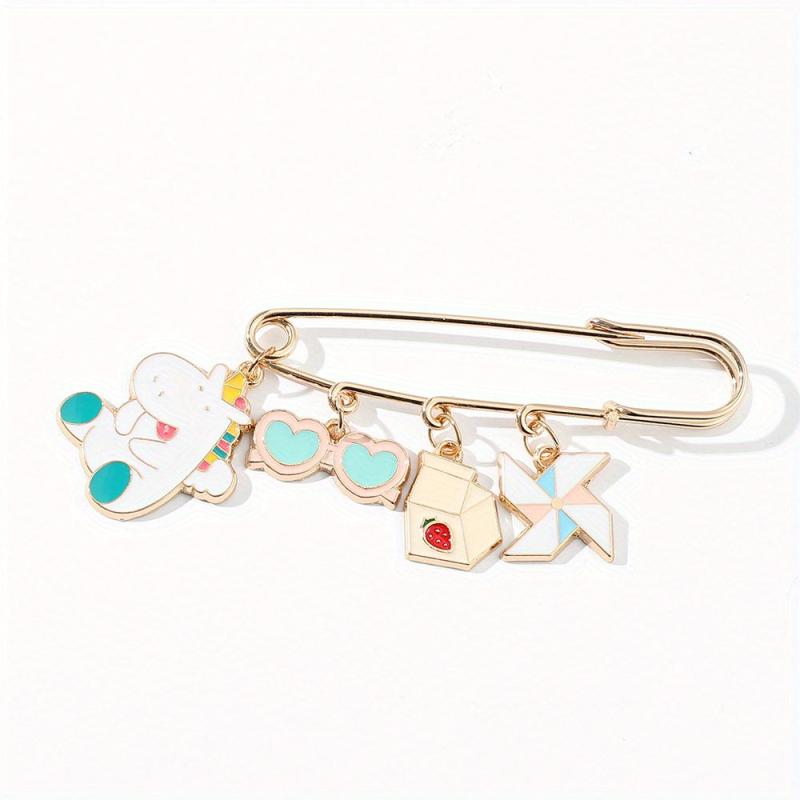 Spaceman Astronaut Clothes Pin Creative Cartoon Rainbow Pony Butterfly Brooch