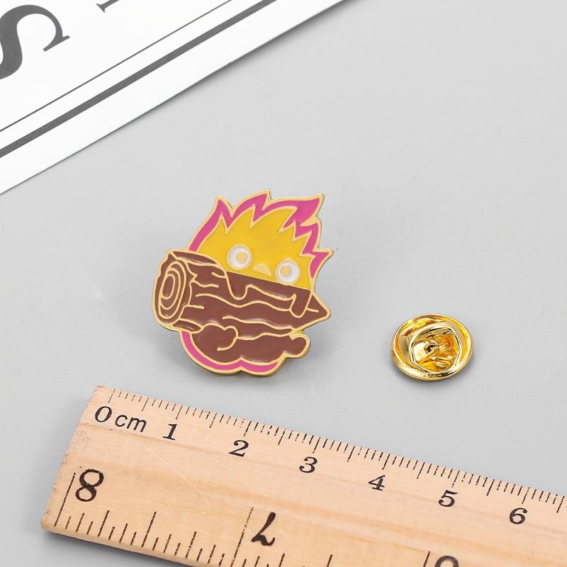 Anime Calcifer Enamel Pin Fire Elf Drip Oil Jewelry