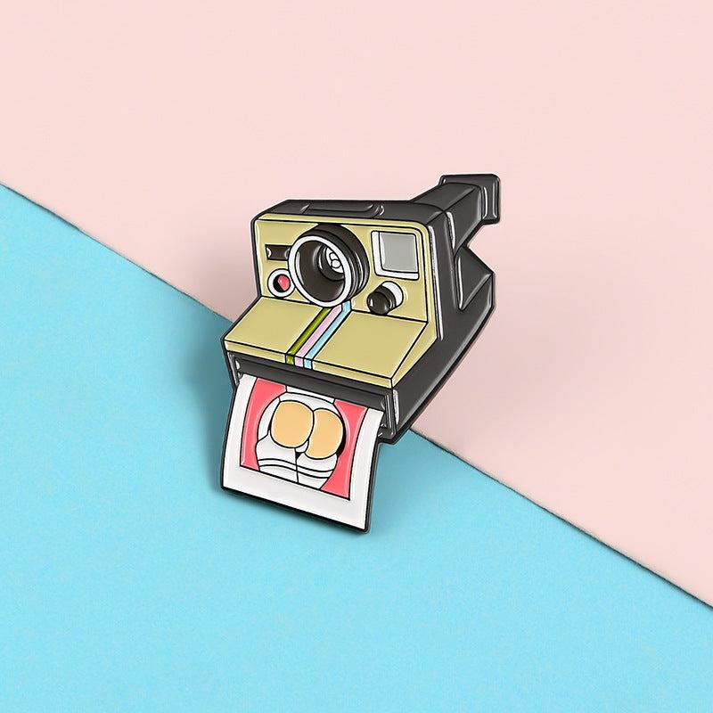 Cartoon Camera Photography Brooch