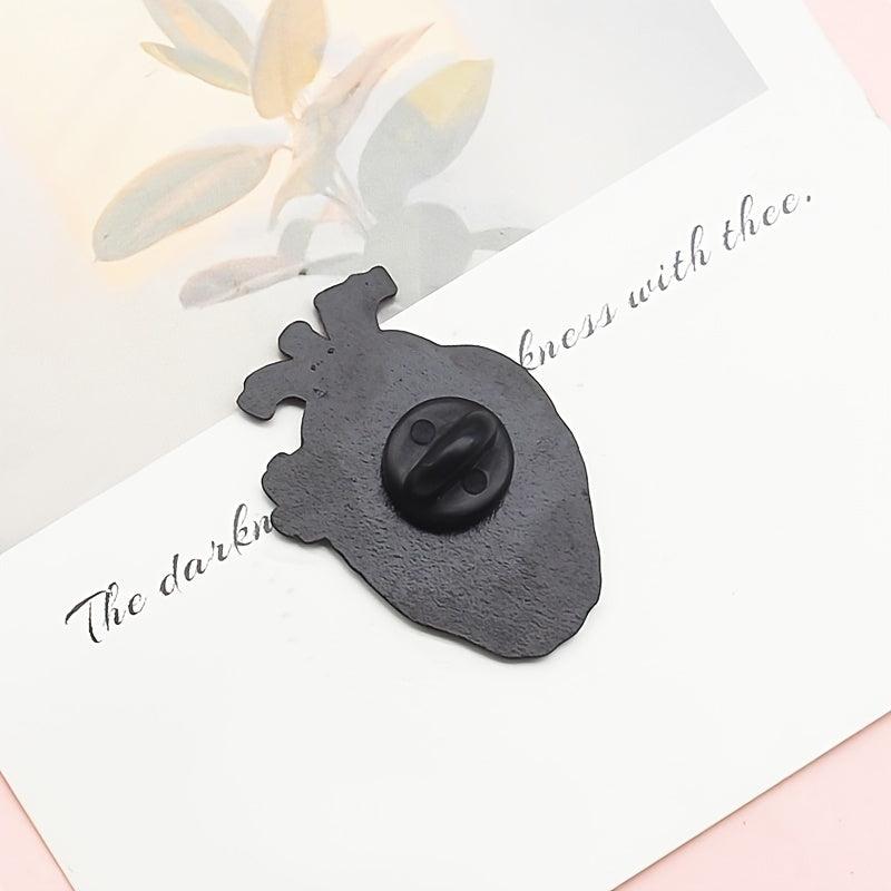 Ice Mountain Heart Men's Brooch