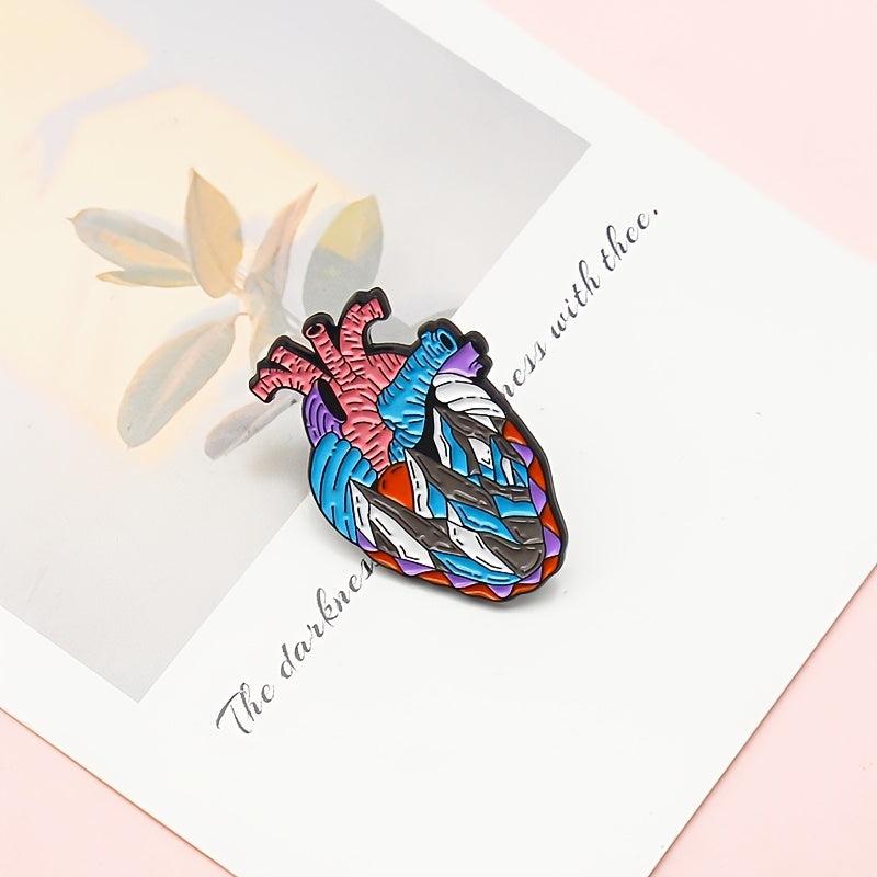 Ice Mountain Heart Men's Brooch