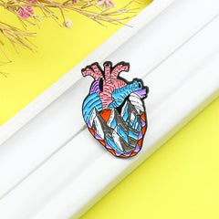 Ice Mountain Heart Men's Brooch