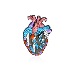 Ice Mountain Heart Men's Brooch