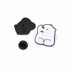 Cute Greedy Bear Cartoon Brooch Pin