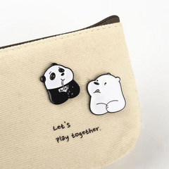 Cute Greedy Bear Cartoon Brooch Pin