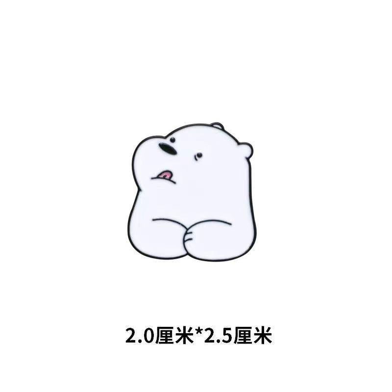 Cute Greedy Bear Cartoon Brooch Pin