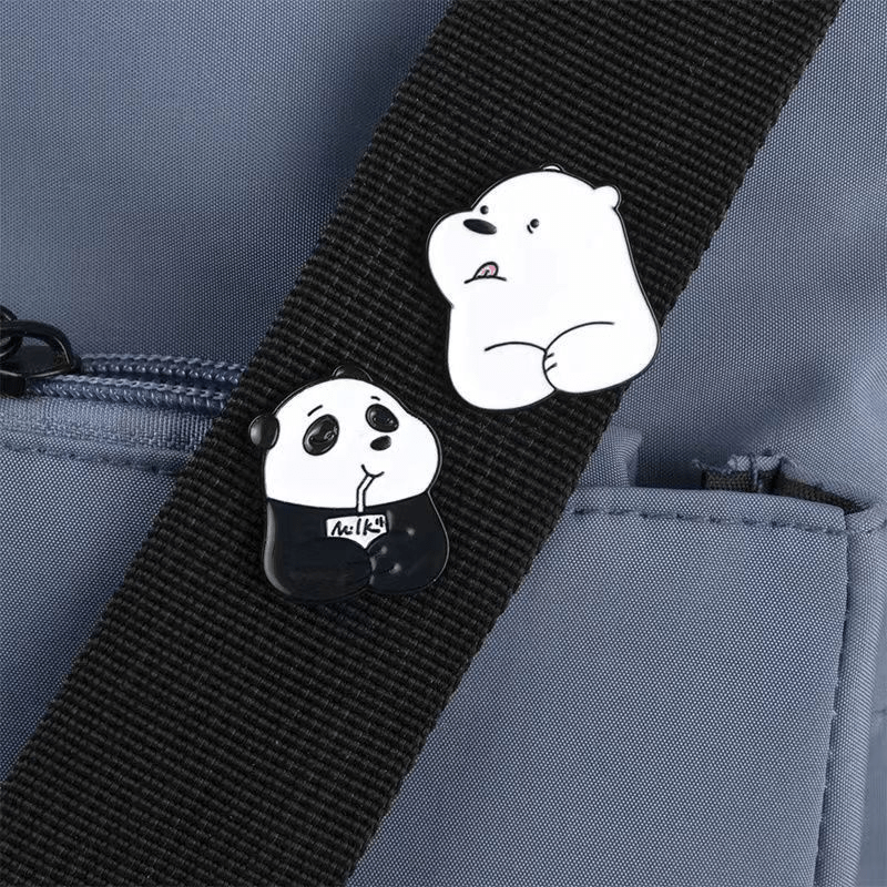 Cute Greedy Bear Cartoon Brooch Pin