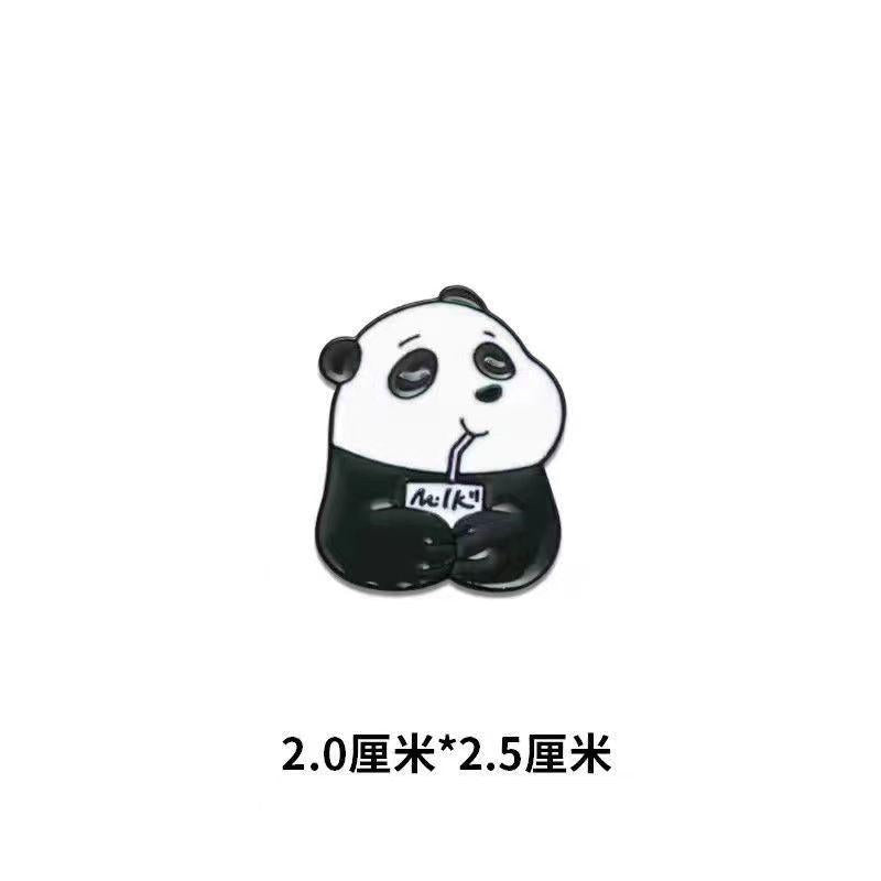 Cute Greedy Bear Cartoon Brooch Pin
