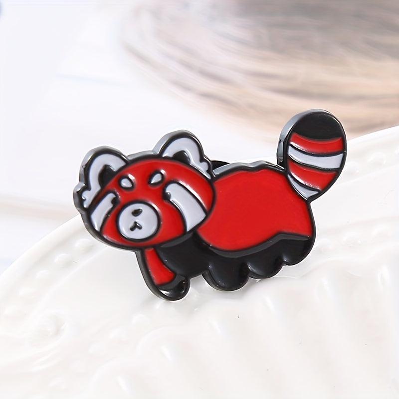 Cartoon Raccoon Badge Animal Brooch Clothing Collar Hat Accessories For Men