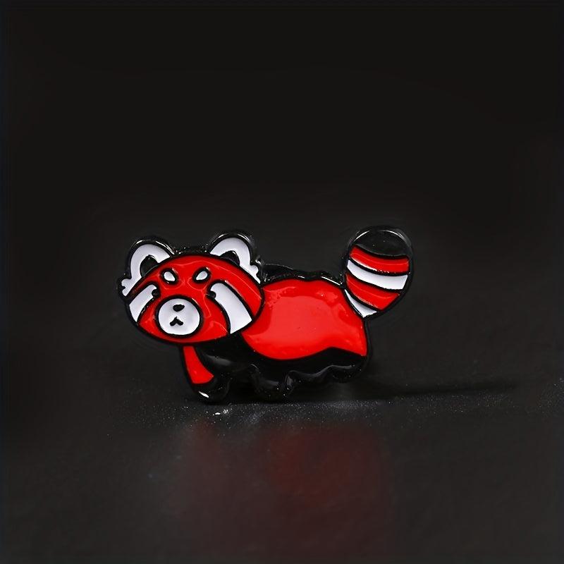 Cartoon Raccoon Badge Animal Brooch Clothing Collar Hat Accessories For Men