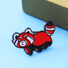 Cartoon Raccoon Badge Animal Brooch Clothing Collar Hat Accessories For Men
