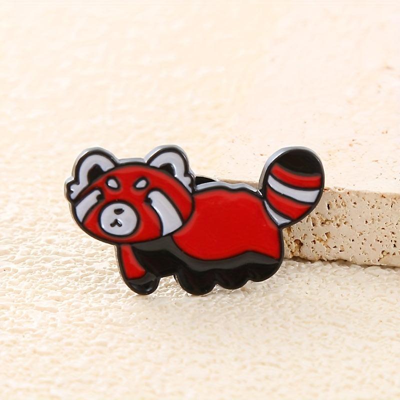 Cartoon Raccoon Badge Animal Brooch Clothing Collar Hat Accessories For Men