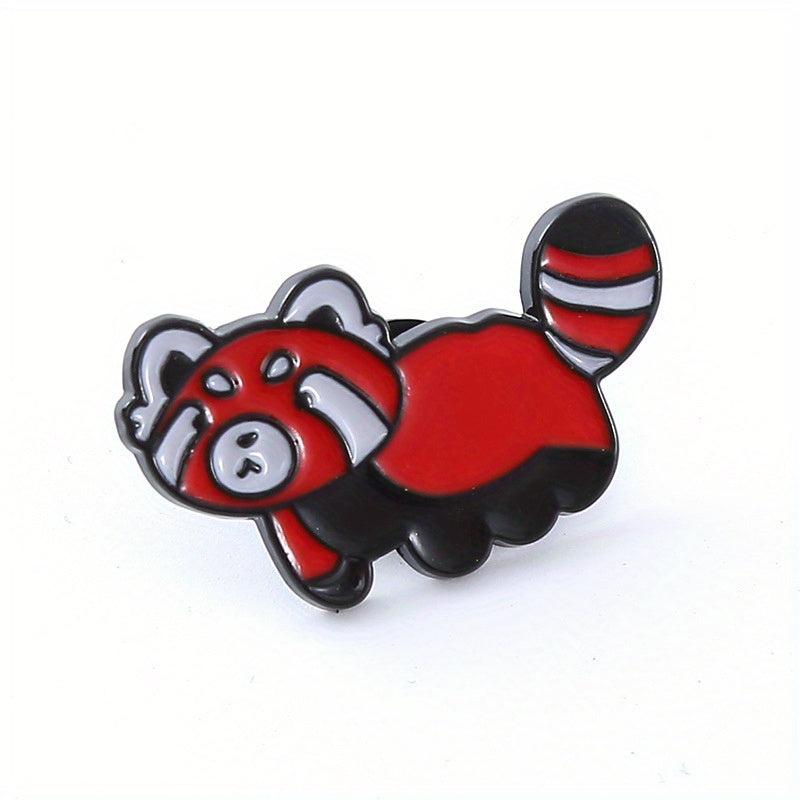 Cartoon Raccoon Badge Animal Brooch Clothing Collar Hat Accessories For Men