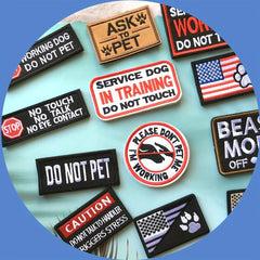 J CARP 12pcs Service Dog Patches Men Tactical Pet In Training Embroidered