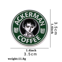Anime Coffee Enamel Badges Brooches Lapel Pins Backpacks Jewelry