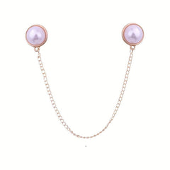 Pearl Chain Brooch Clothing Accessory Corsage