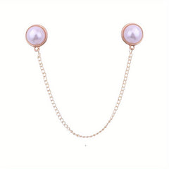 Pearl Chain Brooch Clothing Accessory Corsage